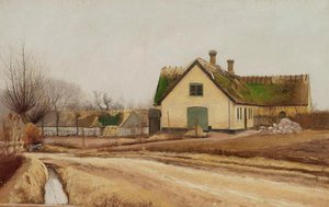 Landsbygade. Motief van Baldersbrnde. Grauwe weg
